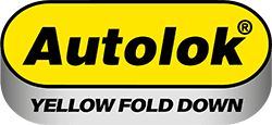 Autolok Yellow Fold Down Parking Post logo