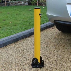 Autolok Yellow Fold Down Parking Post